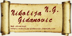 Nikolija Gidanović vizit kartica
